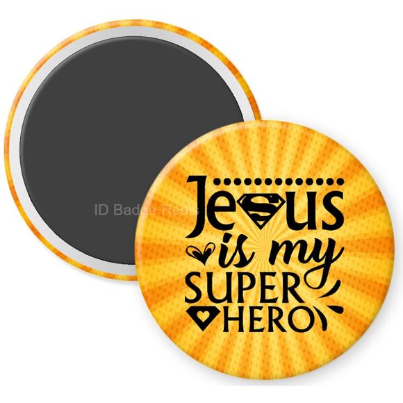 Jesus Is My Superhero 2.25" Home Kitchen Magnet * Christian * Faith * 3/$12 - Picture 1 of 3